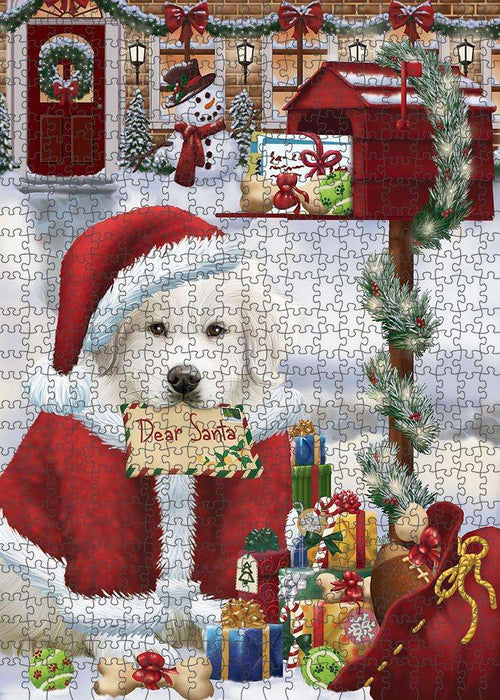 Great Pyrenees Dog Dear Santa Letter Christmas Holiday Mailbox Puzzle with Photo Tin PUZL81316