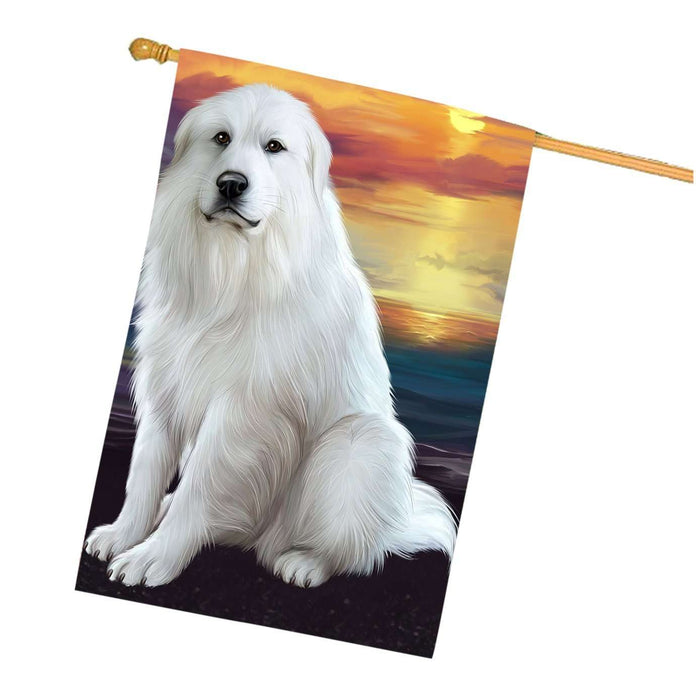 Great Pyrenees Dog House Flag FLG48501