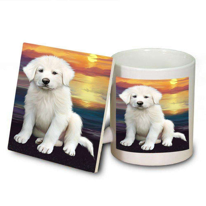 Great Pyrenees Dog Mug and Coaster Set MUC48482