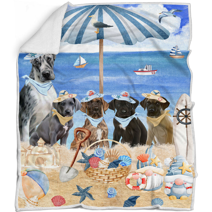 Great Dane Blanket: Explore a Variety of Designs, Cozy Sherpa, Fleece and Woven, Custom, Personalized, Gift for Dog and Pet Lovers
