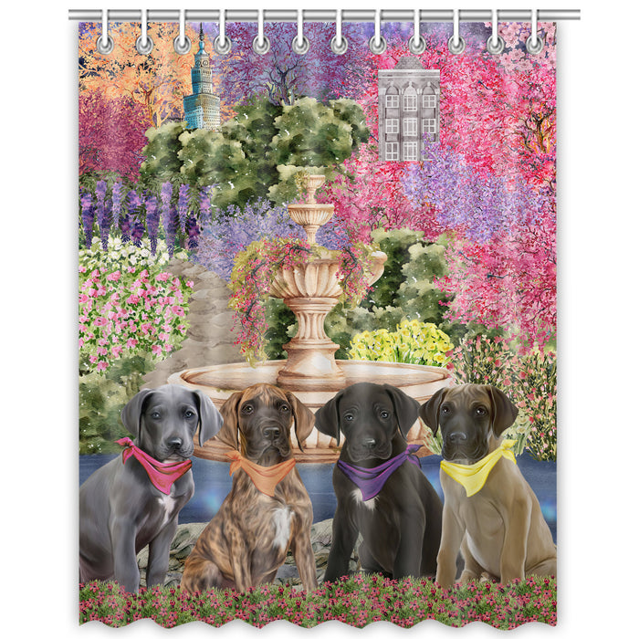 Great Dane Shower Curtain, Explore a Variety of Personalized Designs, Custom, Waterproof Bathtub Curtains with Hooks for Bathroom, Dog Gift for Pet Lovers