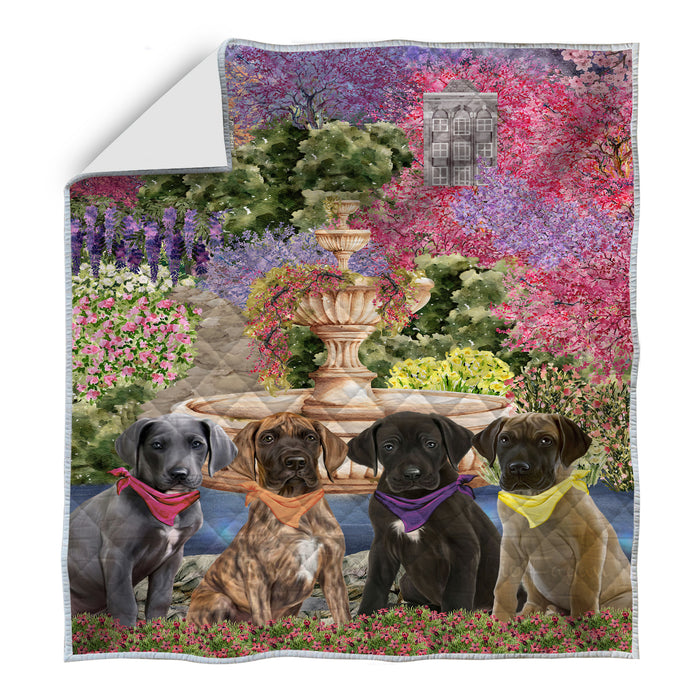 Great Dane Bedding Quilt, Bedspread Coverlet Quilted, Explore a Variety of Designs, Custom, Personalized, Pet Gift for Dog Lovers