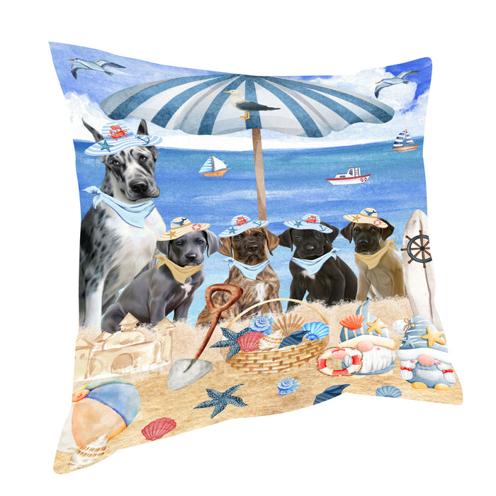 Great Dane Pillow: Explore a Variety of Designs, Custom, Personalized, Pet Cushion for Sofa Couch Bed, Halloween Gift for Dog Lovers