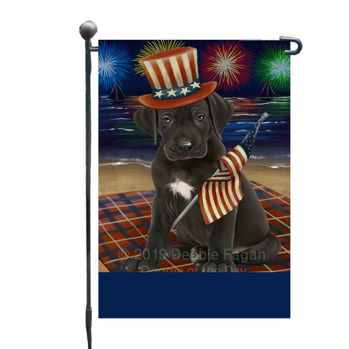 Personalized 4th of July Firework Great Dane Dog Custom Garden Flags GFLG-DOTD-A57932