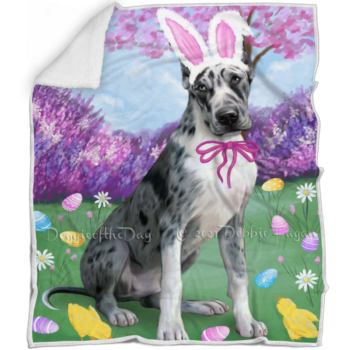 Great Dane Dog Easter Holiday Blanket BLNKT57981