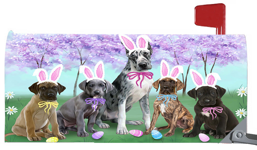 Easter Holidays Great Dane Dogs Magnetic Mailbox Cover MBC48399