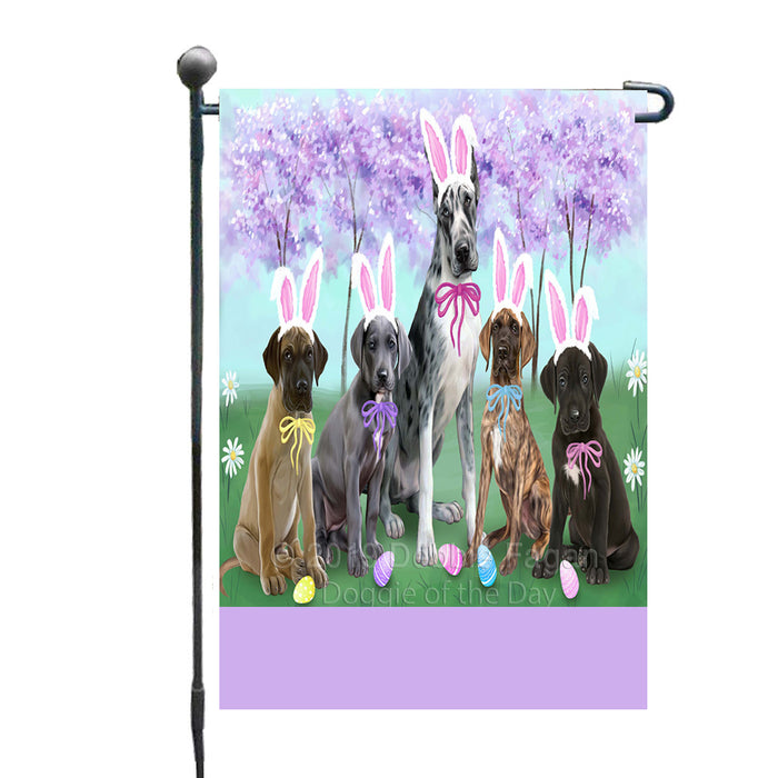 Personalized Easter Holiday Great Dane Dogs Custom Garden Flags GFLG-DOTD-A58876