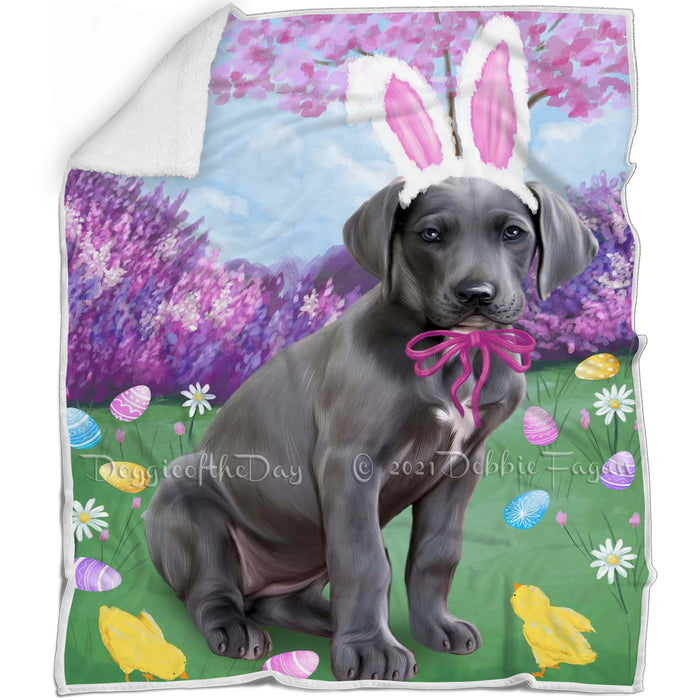 Great Dane Dog Easter Holiday Blanket BLNKT57999