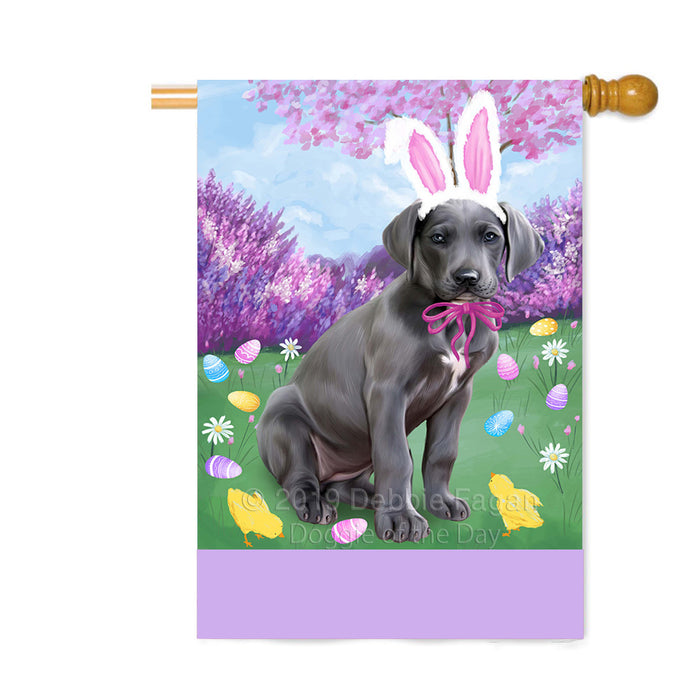 Personalized Easter Holiday Great Dane Dog Custom House Flag FLG-DOTD-A58933