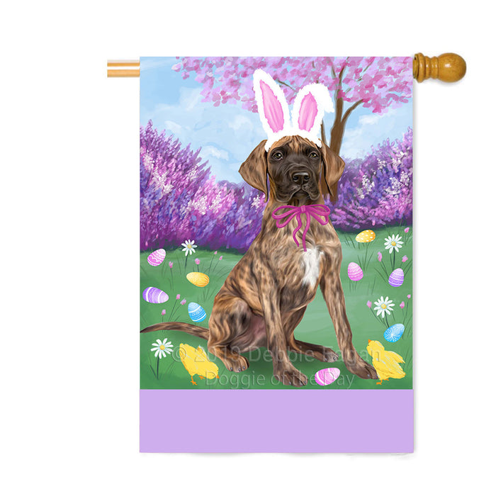 Personalized Easter Holiday Great Dane Dog Custom House Flag FLG-DOTD-A58934