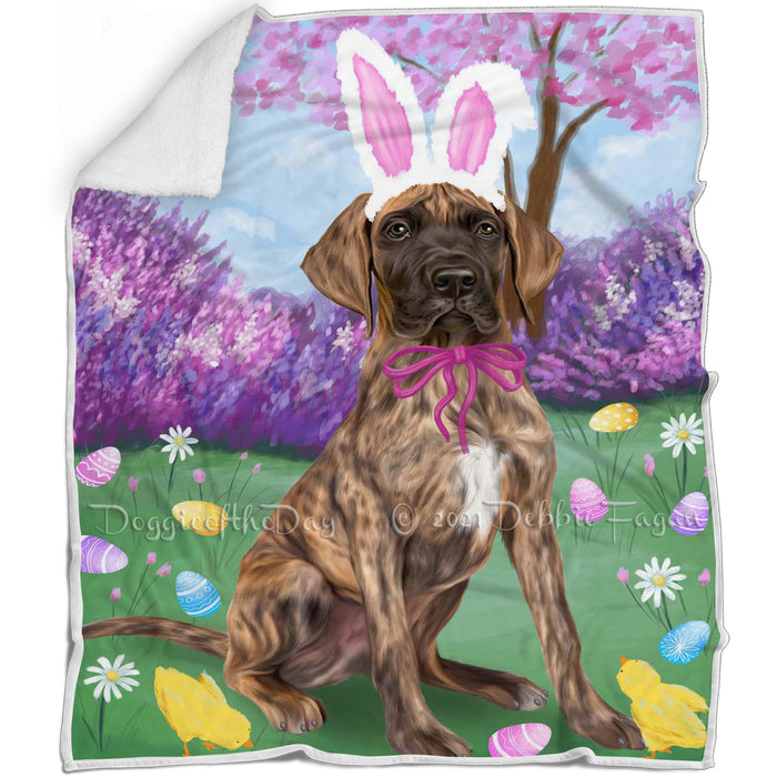 Great Dane Dog Easter Holiday Blanket BLNKT58008