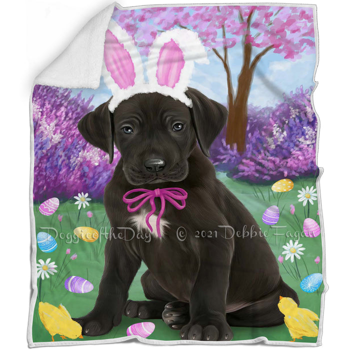 Great Dane Dog Easter Holiday Blanket BLNKT58017