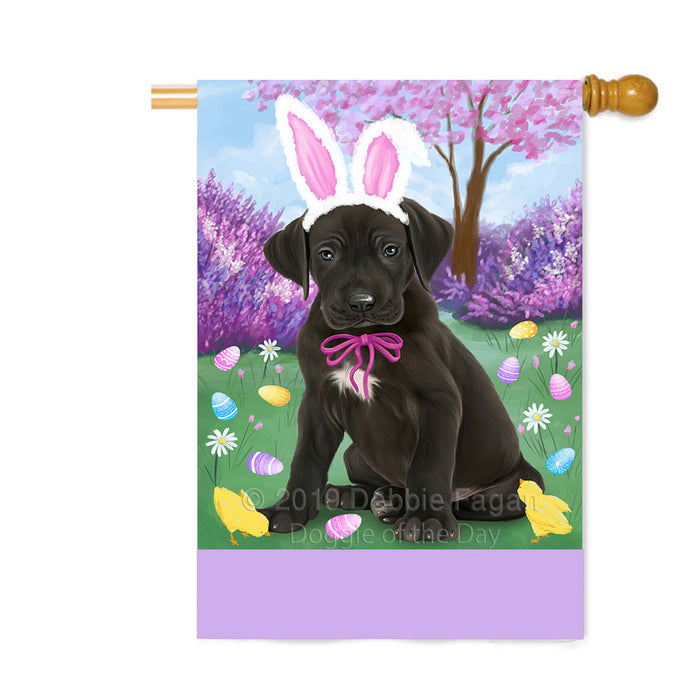 Personalized Easter Holiday Great Dane Dog Custom House Flag FLG-DOTD-A58935