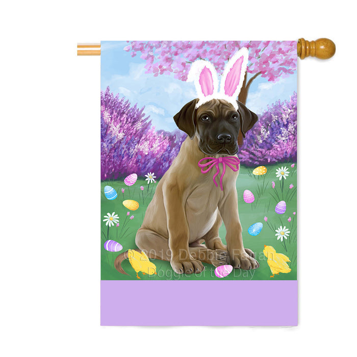 Personalized Easter Holiday Great Dane Dog Custom House Flag FLG-DOTD-A58936
