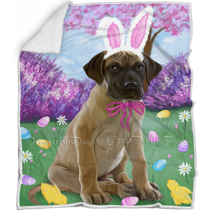 Great Dane Dog Easter Holiday Blanket BLNKT58026