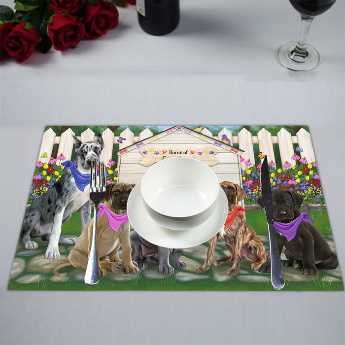 Spring Dog House Great Dane Dogs Placemat