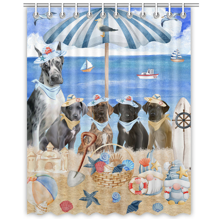 Great Dane Shower Curtain, Explore a Variety of Personalized Designs, Custom, Waterproof Bathtub Curtains with Hooks for Bathroom, Dog Gift for Pet Lovers