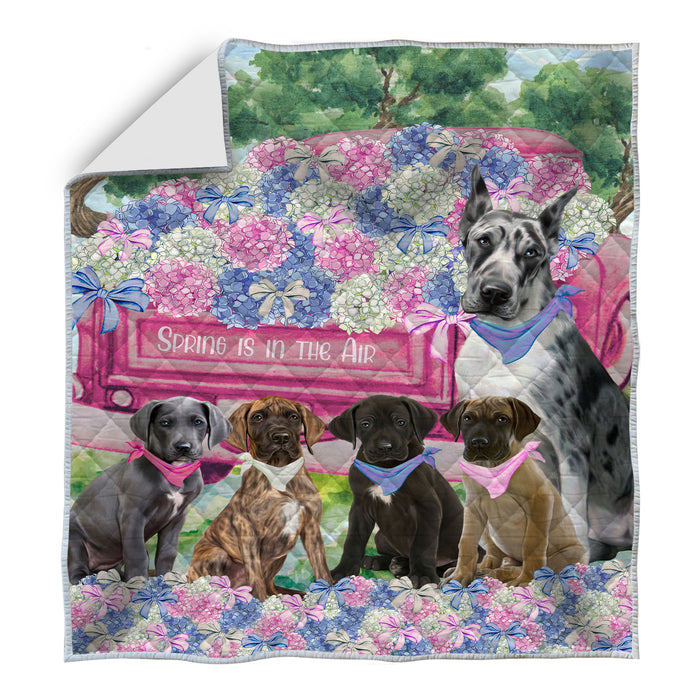 Great Dane Quilt: Explore a Variety of Custom Designs, Personalized, Bedding Coverlet Quilted, Gift for Dog and Pet Lovers