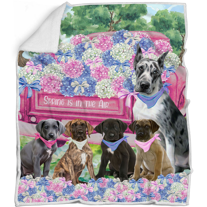 Great Dane Blanket: Explore a Variety of Designs, Cozy Sherpa, Fleece and Woven, Custom, Personalized, Gift for Dog and Pet Lovers