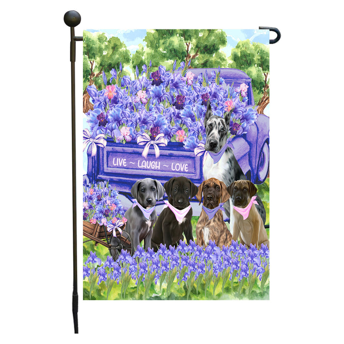 Great Dane Dogs Garden Flag for Dog and Pet Lovers, Explore a Variety of Designs, Custom, Personalized, Weather Resistant, Double-Sided, Outdoor Garden Yard Decoration