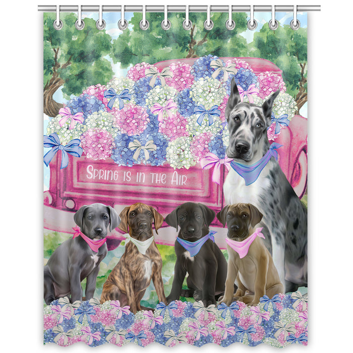 Great Dane Shower Curtain: Explore a Variety of Designs, Bathtub Curtains for Bathroom Decor with Hooks, Custom, Personalized, Dog Gift for Pet Lovers