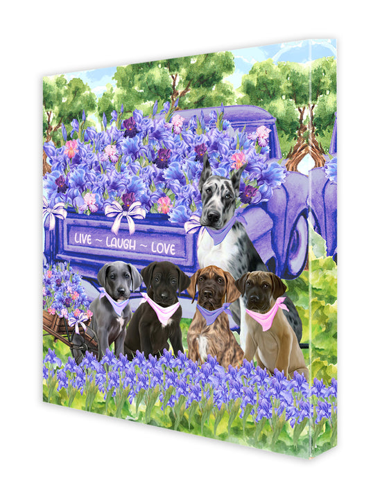 Great Dane Canvas: Explore a Variety of Personalized Designs, Custom, Digital Art Wall Painting, Ready to Hang Room Decor, Gift for Dog and Pet Lovers