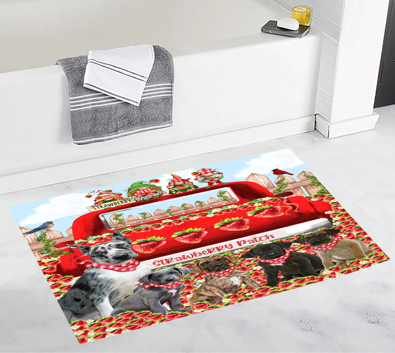 Great Dane Custom Bath Mat, Explore a Variety of Personalized Designs, Anti-Slip Bathroom Pet Rug Mats, Dog Lover's Gifts