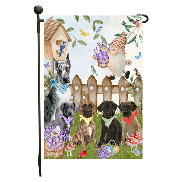 Great Dane Dogs Garden Flag: Explore a Variety of Designs, Custom, Personalized, Weather Resistant, Double-Sided, Outdoor Garden Yard Decor for Dog and Pet Lovers