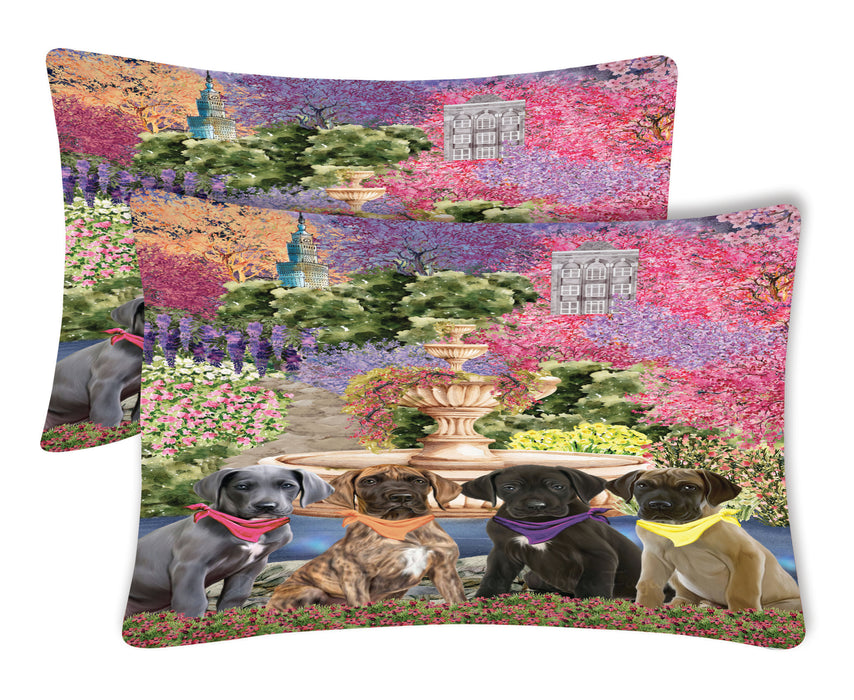 Great Dane Pillow Case: Explore a Variety of Designs, Custom, Standard Pillowcases Set of 2, Personalized, Halloween Gift for Pet and Dog Lovers