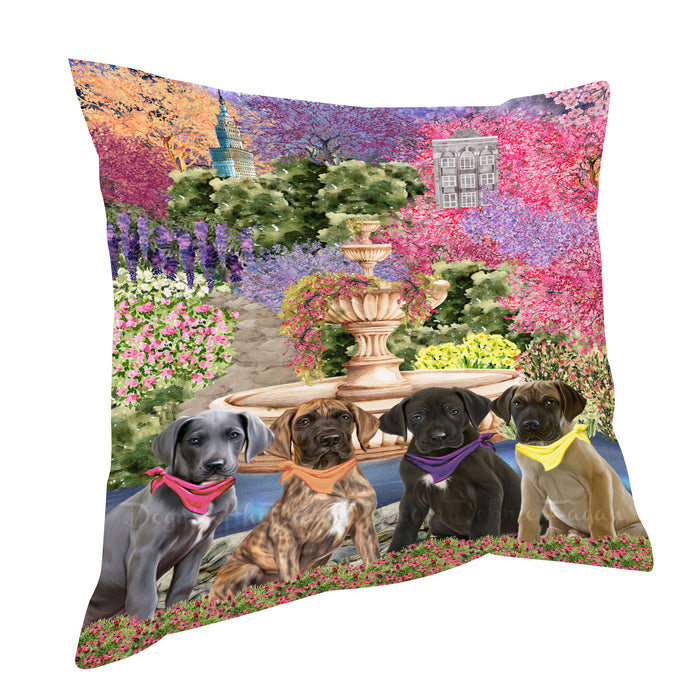 Great Dane Pillow, Explore a Variety of Personalized Designs, Custom, Throw Pillows Cushion for Sofa Couch Bed, Dog Gift for Pet Lovers