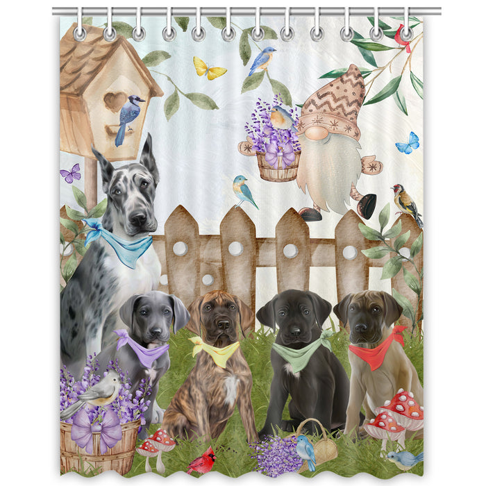 Great Dane Shower Curtain: Explore a Variety of Designs, Personalized, Custom, Waterproof Bathtub Curtains for Bathroom Decor with Hooks, Pet Gift for Dog Lovers