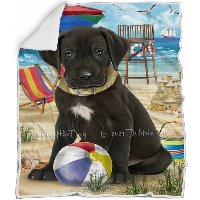 Pet Friendly Beach Great Dane Dog Blanket BLNKT52914