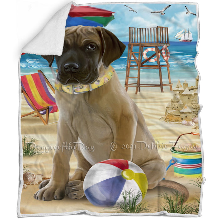 Pet Friendly Beach Great Dane Dog Blanket BLNKT52932
