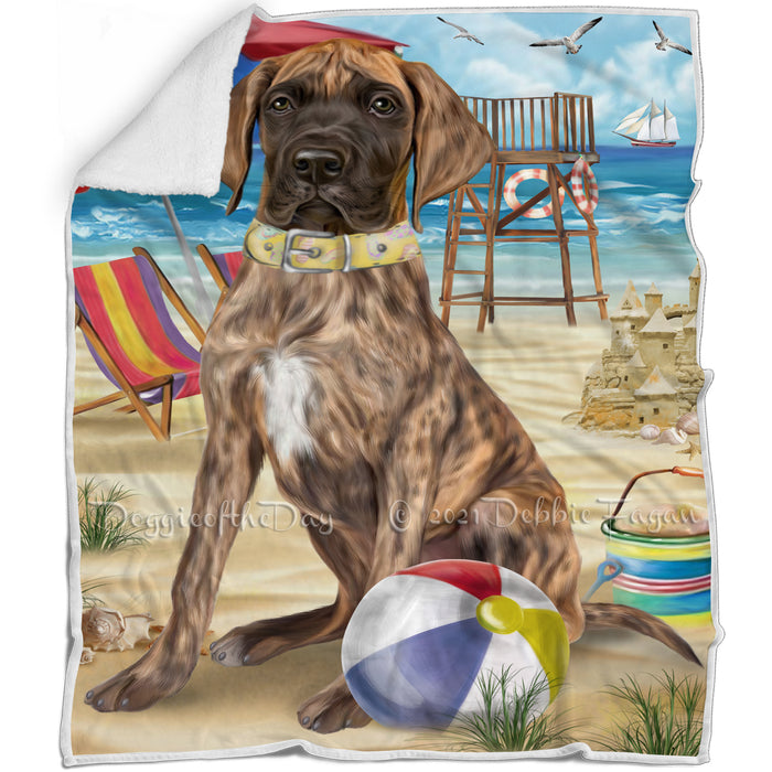 Pet Friendly Beach Great Dane Dog Blanket BLNKT52941