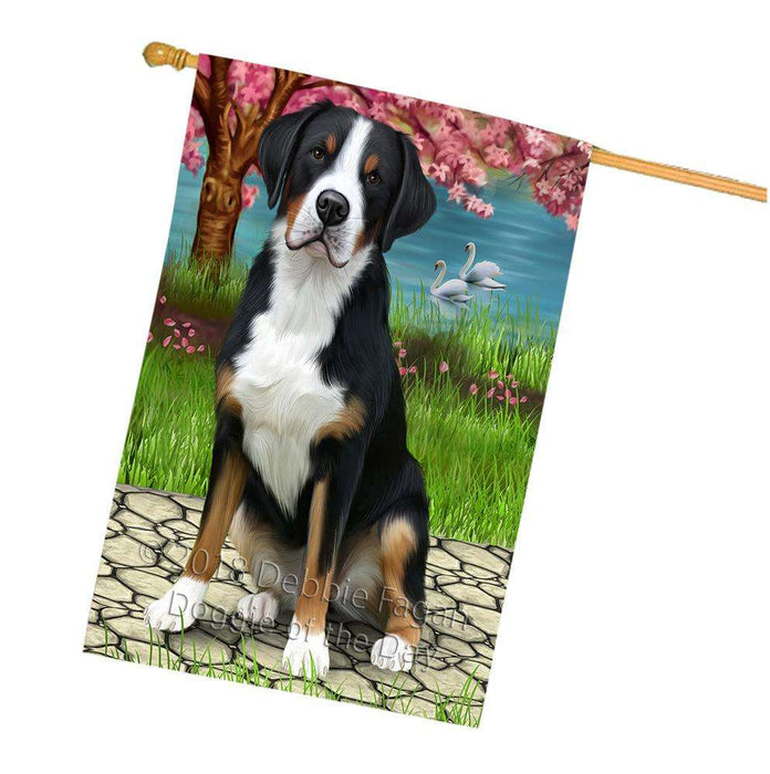 Greater Swiss Mountain Dog House Flag FLG52948