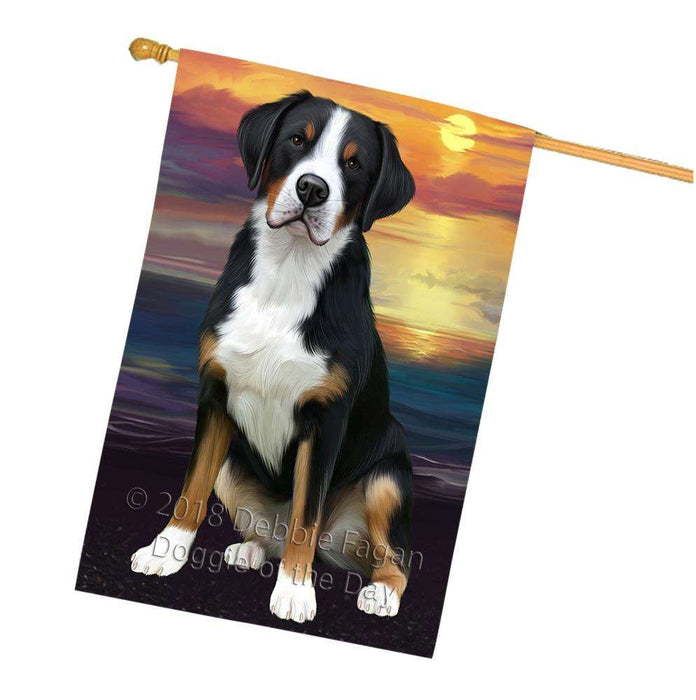 Greater Swiss Mountain Dog House Flag FLG52975