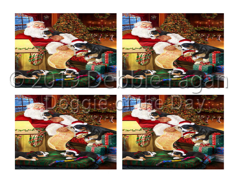 Santa Sleeping with Greater Swiss Mountain Dog Placemat