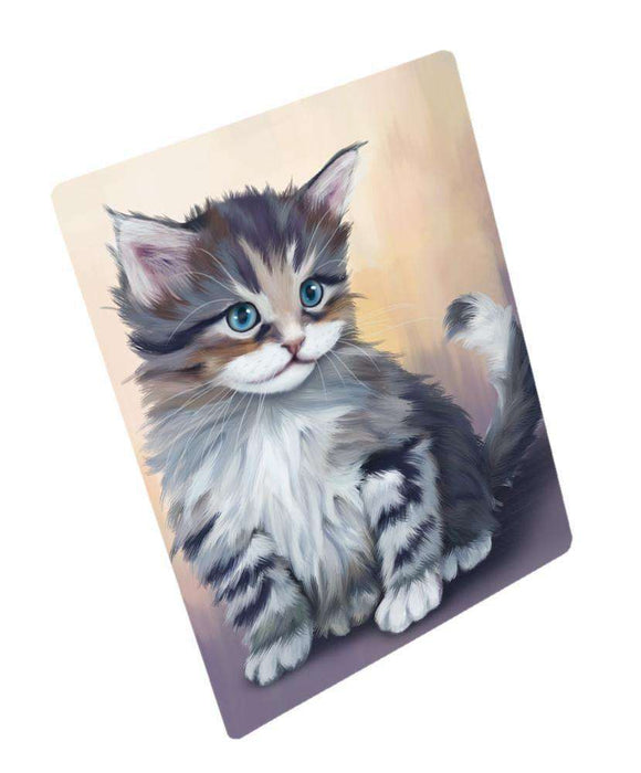 Grey Maine Coon Cat Art Portrait Print Woven Throw Sherpa Plush Fleece Blanket