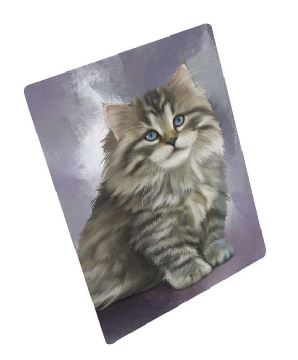 Grey Persian Cat Art Portrait Print Woven Throw Sherpa Plush Fleece Blanket