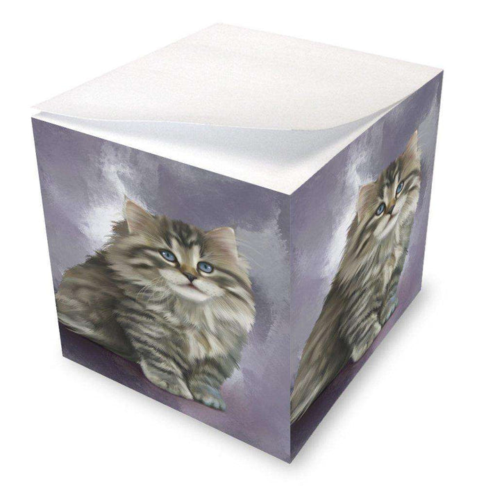 Grey Persian Cat Note Cube