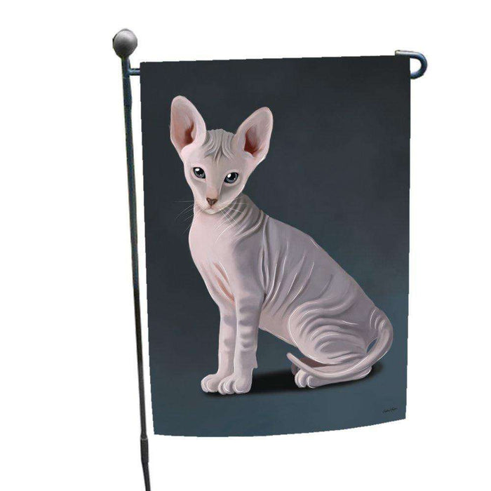 Grey Peterbald Cat Garden Flag