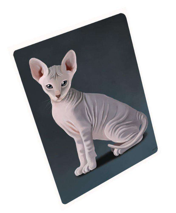 Grey Peterbald Cat Magnet Mini (3.5" x 2")