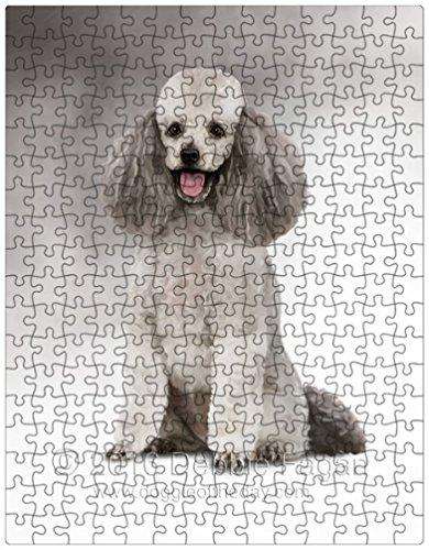 Grey Poodle Dog Art Portrait Print 300 Pc. Puzzle with Photo Tin
