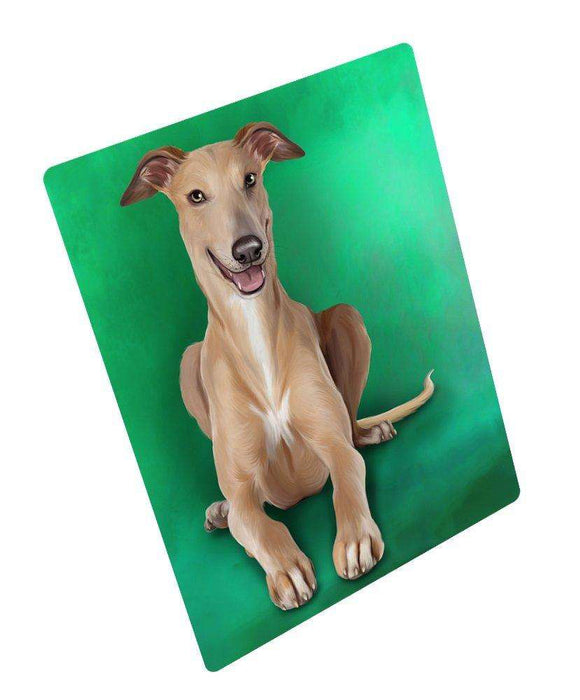 Greyhound Dog Art Portrait Print Woven Throw Sherpa Plush Fleece Blanket