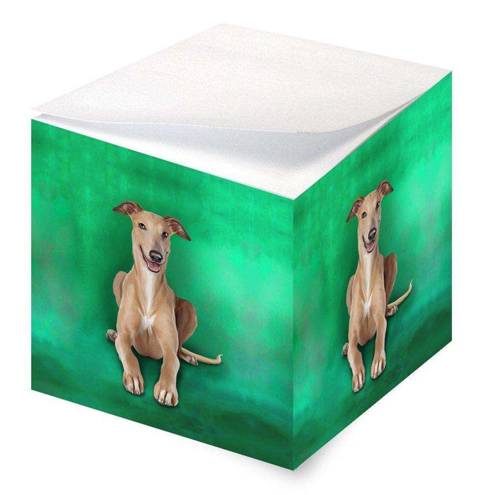 Greyhound Dog Note Cube