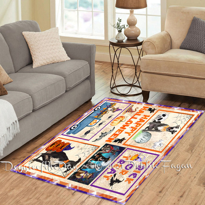 Happy Halloween Trick or Treat Greyhound Dogs Polyester Living Room Carpet Area Rug ARUG65704