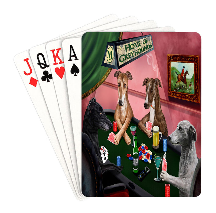 Home of Greyhound Dogs Playing Poker Playing Card Decks
