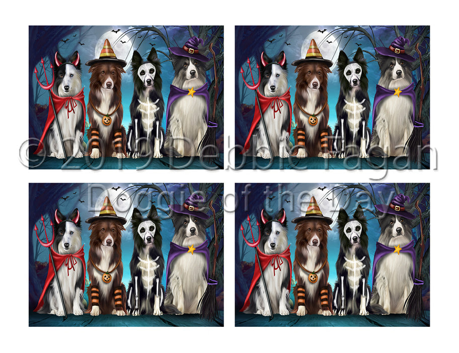 Halloween Trick or Teat Border Collie Dogs Placemat