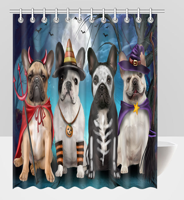 Halloween Trick or Teat French Bulldogs Shower Curtain