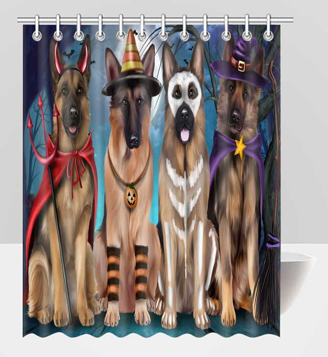 Halloween Trick or Teat German Shepherd Dogs Shower Curtain